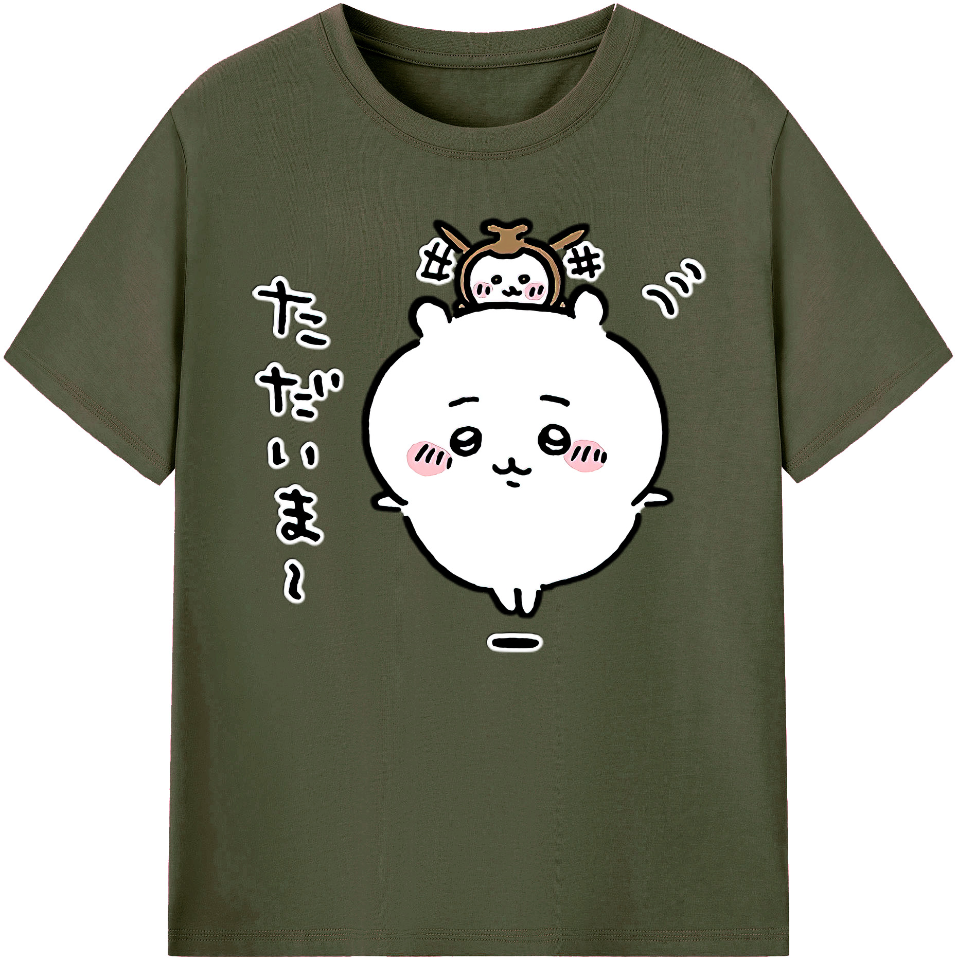 （画像用） ちいかわ ちいかわ Chii-kawa chiikawa 綿100％ メンズ半袖Tシャツ｜肌触りやわらか＆通気性